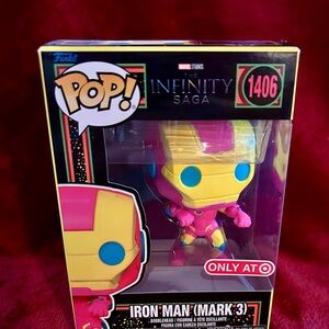 Funko Pop! Marvel Studios; Infinity Saga, Iron Man Mark 3 Blacklight, #1406